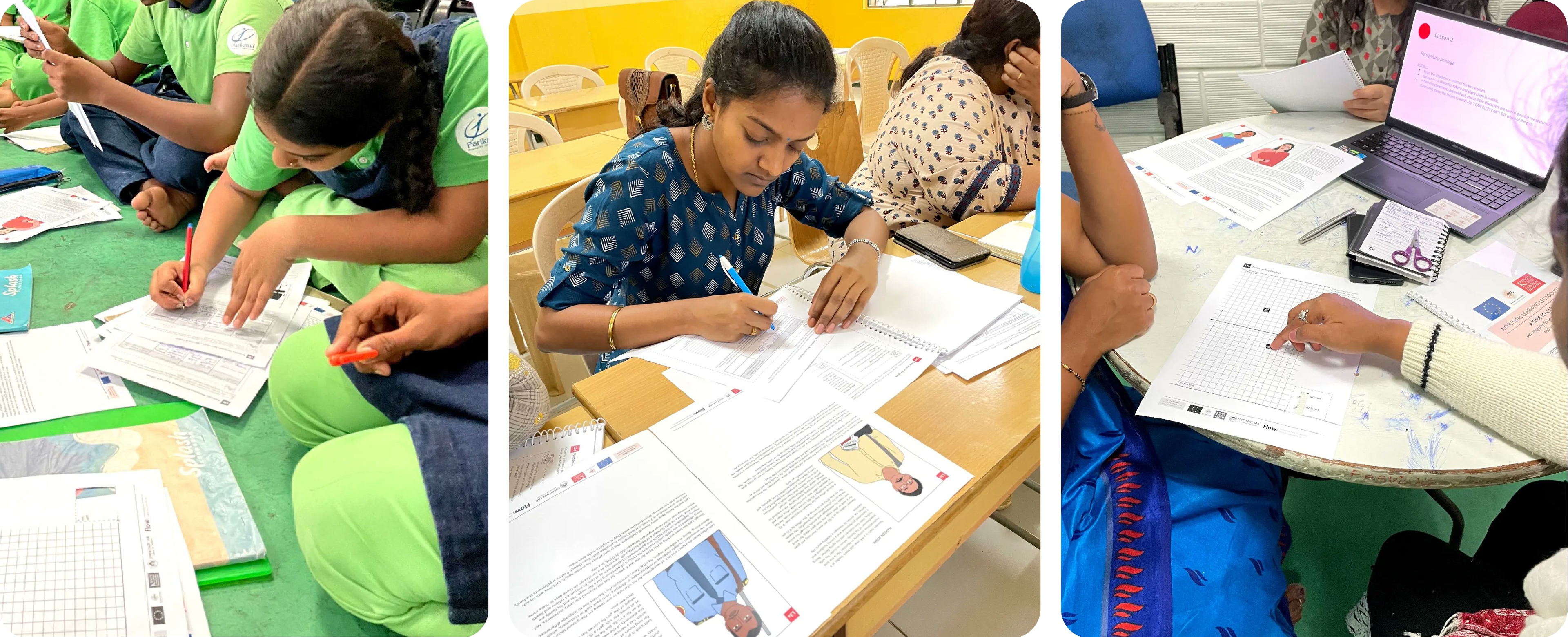 Children using the FLOW resource