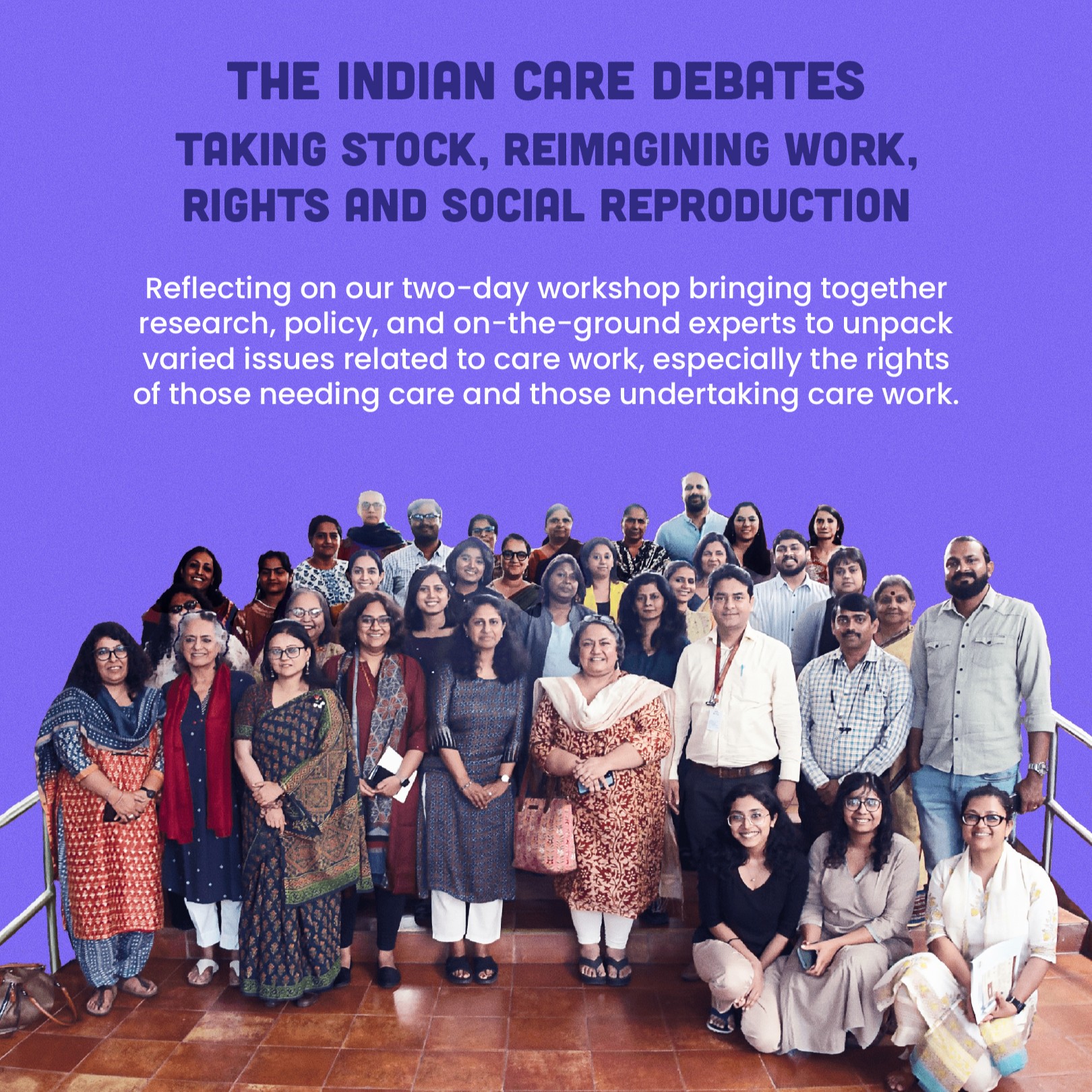 indian care debates cover: Taking Stock, Reimagining Work, Rights, and Social Reproduction