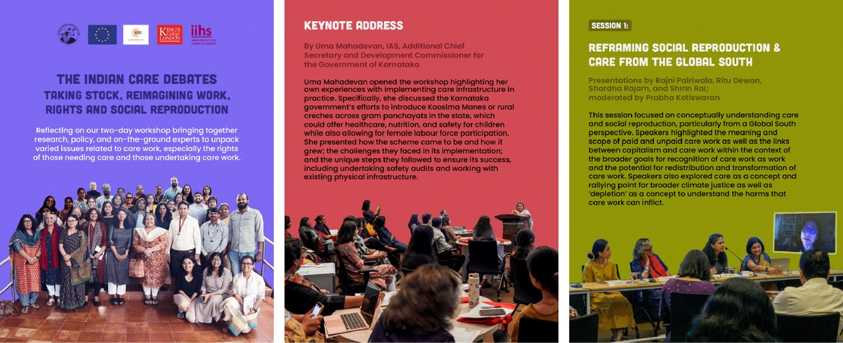 Information on the keynote address and session 1 of the Indian Care Debates